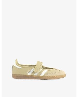 adidas Samba Jane Leather Trainers - Natural