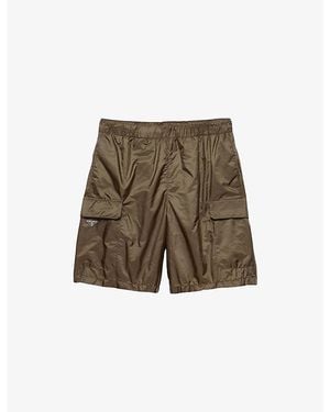 Prada Re Nylon Patch-Pocket Swim Shorts - Green