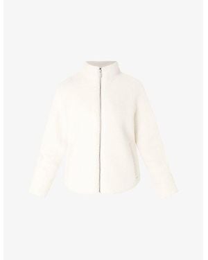 Sweaty Betty Navigate Funnel-Neck Sherpa Jacket - White