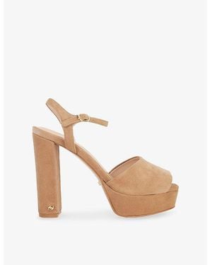 Dune Mayci Suede Platform Sandals - White