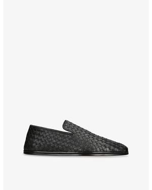 Bottega Veneta Palazzo Leather Slippers - Black