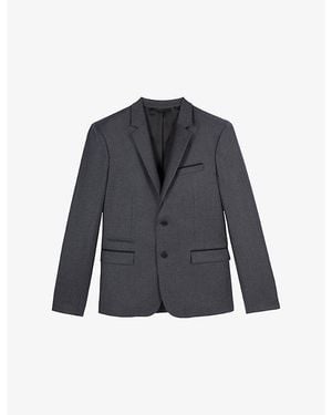 The Kooples Single-Breasted Wool Blazer - Blue