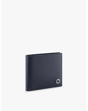 BVLGARI Logo-Plaque Leather Bi-Fold Wallet - Blue
