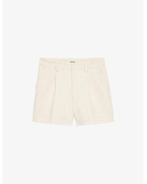 Zadig & Voltaire Mid-Rise Tailored Cotton-Blend Shorts - Natural