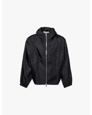 Cole Buxton Hooded Windbreaker Woven Jacket - Blue