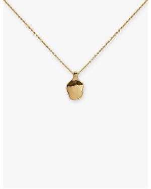 Monica Vinader Odyssey Pendant 18Ct Vermeil Necklace - White
