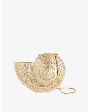 Jonathan Simkhai Marion Seashell Metal Clutch Bag - Natural