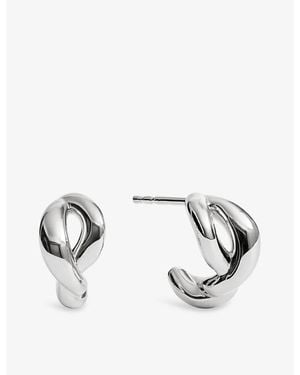 Monica Vinader Ochre Sterling- Huggie Earrings - Metallic
