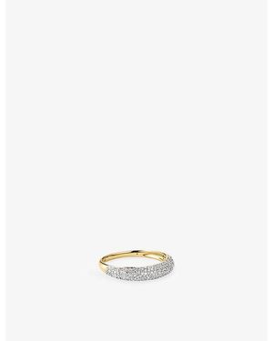 MEJURI Thin Dôme 14Ct- And 0.43Ct Pavé Diamond Ring - White