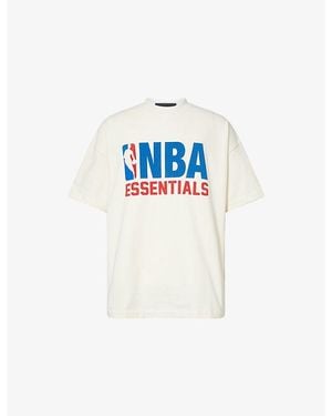 Fear Of God Fog X Essentials X Nba 90's Fit Crewneck Cotton-Jersey T-Shirt - White