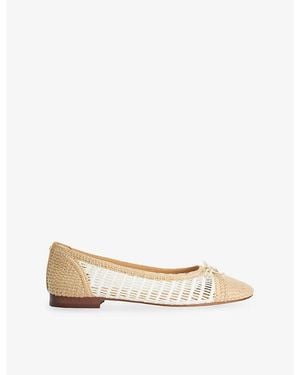 Dune Hopsy Raffia Ballet Flats - Natural