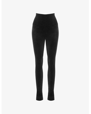 Mistress Rocks Hermitage Flared-Leg High-Rise Stretch-Jersey Leggings - Black