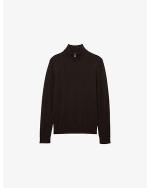 Reiss Blackhall Zip-Neck Merino-Wool Jumper
