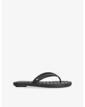 Dune Lunare Flat Leather Sandals - Multicolour