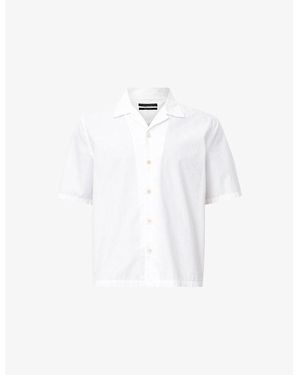 AllSaints Nyon Short-Sleeved Cotton Shirt Xxl - White