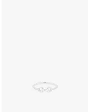 Astrid & Miyu Hardware 14Ct- And Lab-Grown Pavé Diamond Ring - White