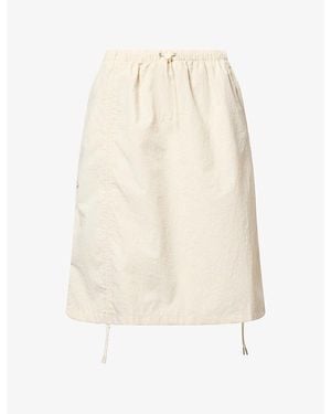On Shoes Zendaya X Toggle-Waist Nyl Midi Skirt - Natural