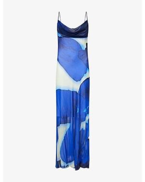 Rat & Boa Aralia Floral Woven Maxi Dress - Blue