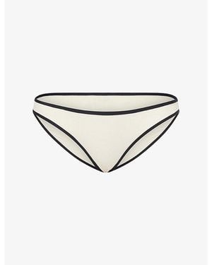 Seafolly Hipster Textured Bikini Bottoms - White