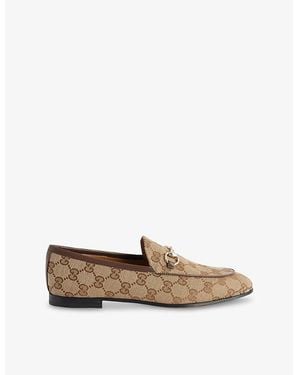 Gucci Jordaan Woven Loafers - Brown