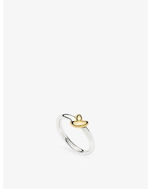 Missoma Lucy Williams X Knot And 18Ct-Plated Stacking Ring - White