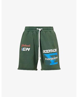GODMADE Speed Logo-Print Cotton-Jersey Shorts - Green