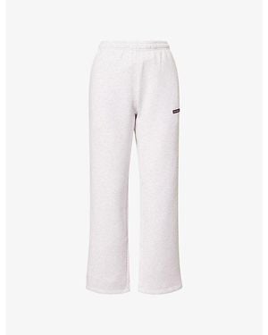 Ru & Rocka Core Straight-Leg Cotton-Blend Jogging Bottoms - White