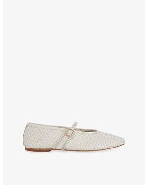 Dune Headliner Leather Ballet Flats - White