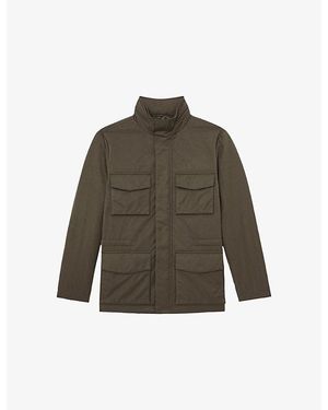 Reiss Oswald Cotton-Blend Padded Jacket - Green