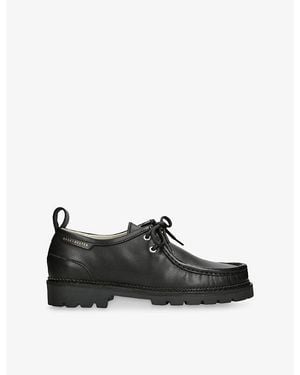 Duke & Dexter Moby Lace-Up Leather Loafer Boots - Black