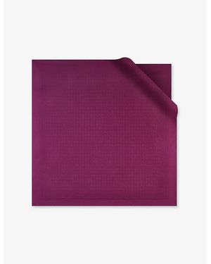 BVLGARI Lett Mx Voile Square Printed Silk Scarf - Purple