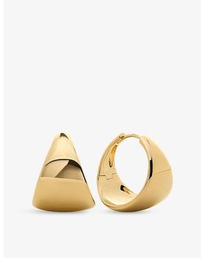 Monica Vinader Tapered Large 925 Sterling Hoop Earrings - Metallic
