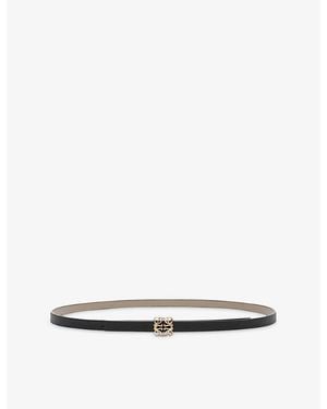 Loewe Anagram Reversible Leather Belt - White
