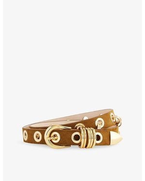 DEHANCHE Revenge Ring Suede Belt - Metallic