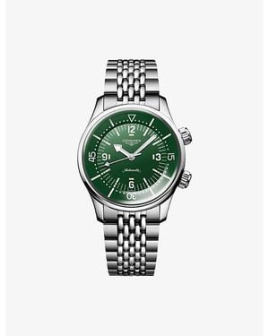 Longines L3.764.4.06.6 Legend Diver Stainless-Steel Automatic Watch - Green