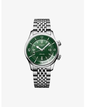 Longines L3.764.4.06.6 Legend Diver Stainless-Steel Automatic Watch - Green