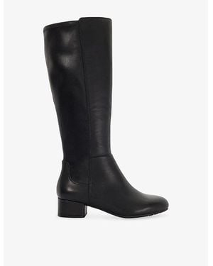 Dune Tayla Leather Knee-High Boots - Black