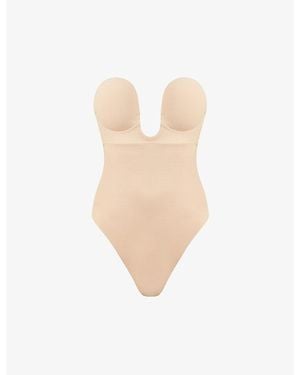 Fashion Forms U Plunge Stretch-Jersey Bodysuit - Natural
