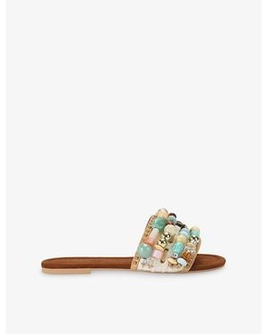 Kurt Geiger Southbank Beaded Flat Sandals - Multicolour