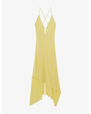 IRO Caravela Plunge-Neck Silk Maxi Dress - Yellow