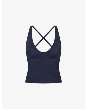 NikeSKIMS Shine V-Neck Tank Top - Blue