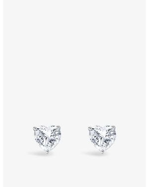 Thomas Sabo Heart 925 Sterling- And Cubic Zirconia Stud Earrings - White