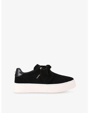 Carvela Kurt Geiger Chiara Bow Suede Low-Top Sneakers - Black
