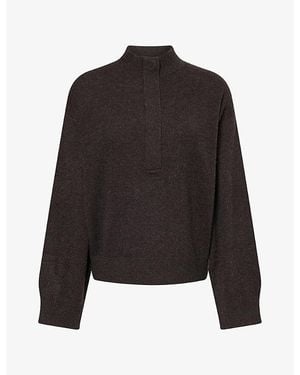 LeKasha Half-Zip Cashmere Knit Jumper - Black