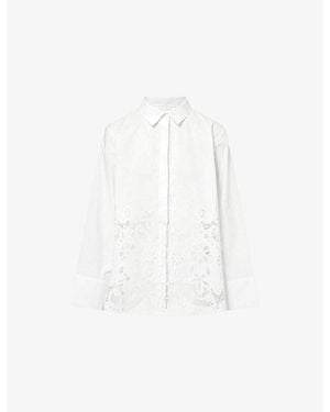 Stylein Juretto Embroidered Cotton-Blend Shirt - White