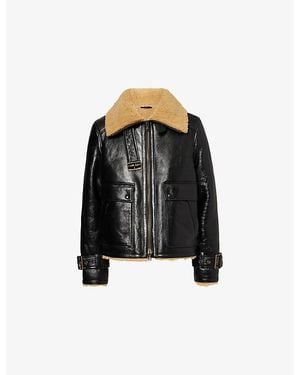Veronica Beard Danika Shearling Jacket - Black