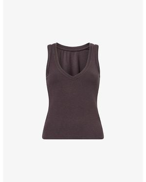 WE Are Tala 365 Sculpt Lounge Reversible Stretch-Modal Tank Top - Purple