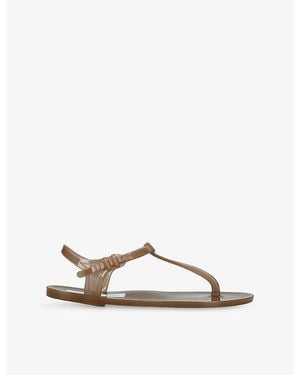 Christopher Esber Billi T-Bar Pvc Flat Sandals - Natural