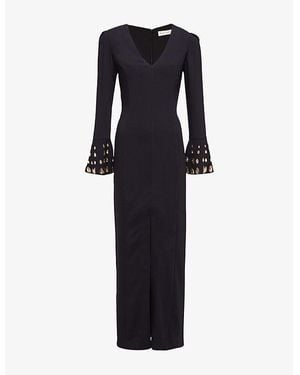 Phase Eight Claria V-Neck Woven Maxi Dress - Black