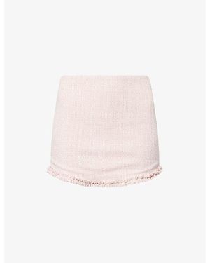 Devon Windsor Bianca Woven Mini Skirt - Pink